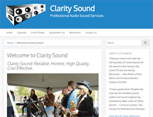 Tablet Screenshot of claritysound.net